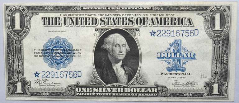 $1 Series 1922 Star Silver Certificate