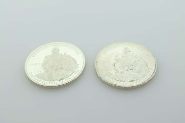 Set of 2 1982 George Washington 90% Silver Commemorative Half Dollars