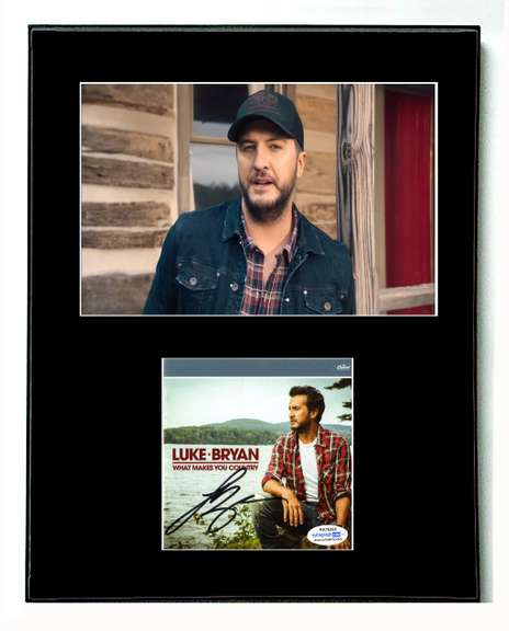 Luke Bryan Autographed Signed 11x14 Framed Display CD Cover Photo ACOA