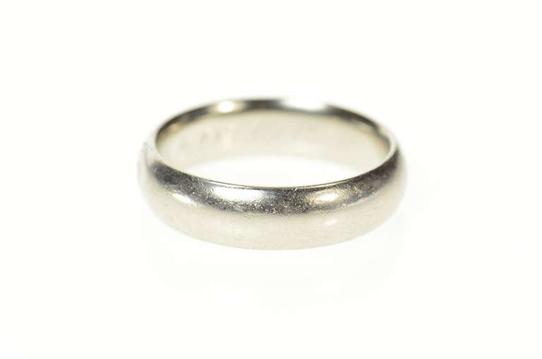 Platinum Men's Cross Design Christian Wedding Band Ring