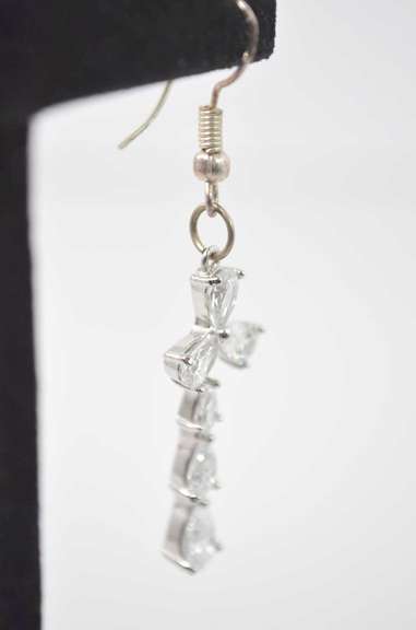 Set of CZ Earring Crosses in Sterling