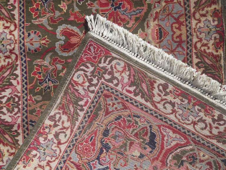 Handmade Wool/Silk Tabriz Design 2.3x10.0