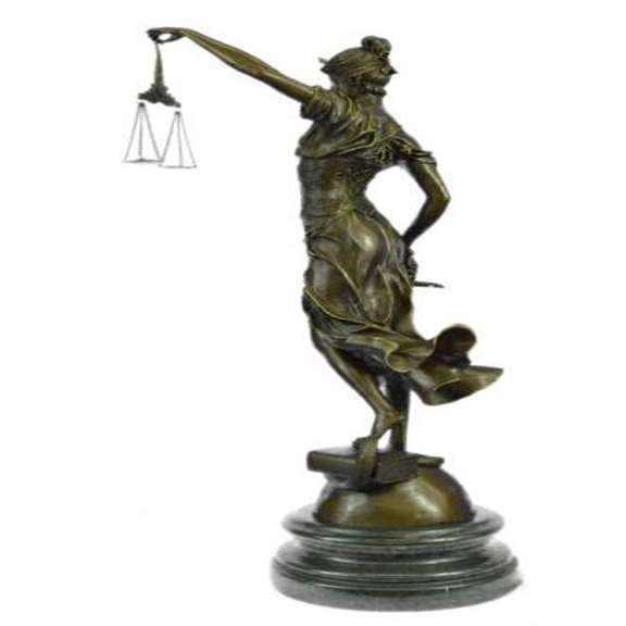 25 inches Tall Blind Justice Hot Cast Handcrafted Sculpture Figurine