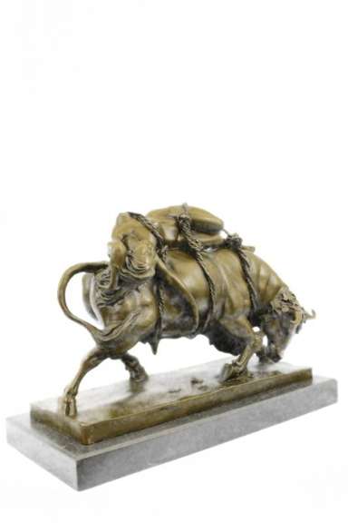Nude - Bull Bronze Statue