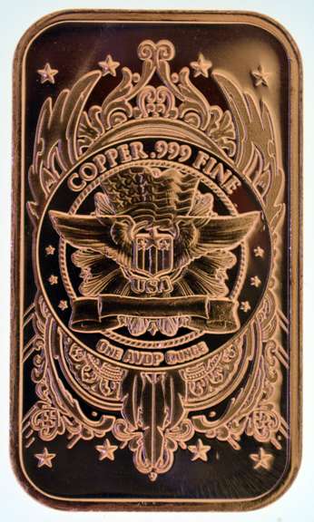 Morgan Dollar 1 oz .999 Fine Copper Bar