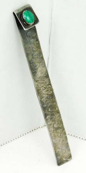 Garcia Native American Sterling Malachite Totem Bookmark
