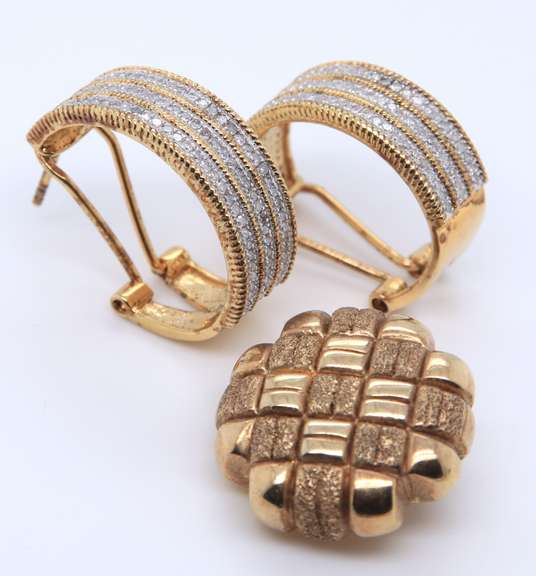 Sterling Silver Diamond Earrings