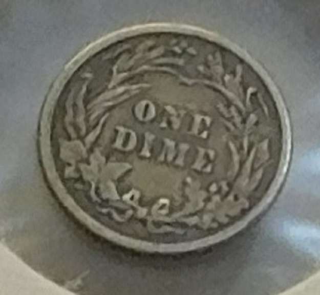 1913 Barber Dime nice circ