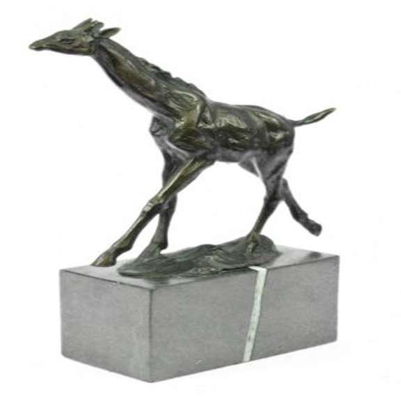 Tall Giraffe Animal Edition Bronze Sculpture