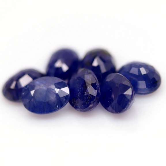 Heavy 13.24ct cobalt blue Sapphire set from Madagascar