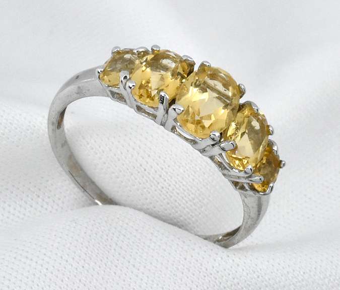 Nice White Gold Citrine Ring