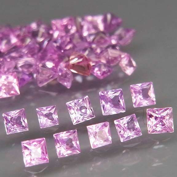Rare UNHEATED! 2.08ct lanvender and pink Sapphire set