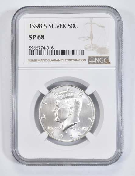 SP68 1998-S Franklin Silver Half Dollar - Graded NGC