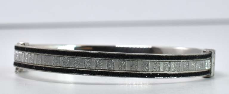 Sterling Silver Bracelet Covered With Crystals