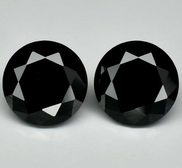 Gorgeous 1.98ct unheated black Spinel pair