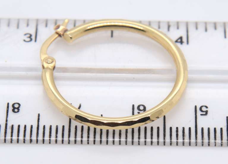 Nice Yellow Gold Small Hoop Earrings