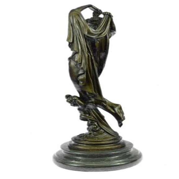 Nude Lady with Angel Bronze Statue