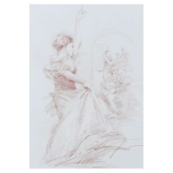 Pino (1939-2010), Framed Original Pencil Drawing, Hand Signed with Letter of Authenticity.