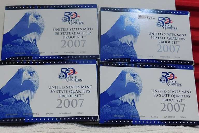 4 each: 2007 PROOF Quarter Sets