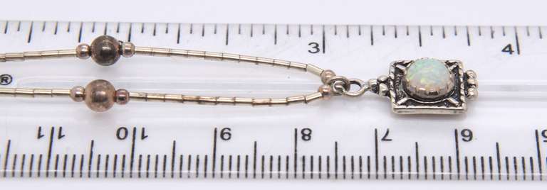 Vintage Sterling Silver Pendant on Chain Necklace