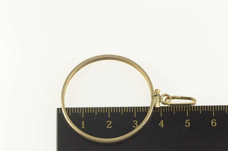 14K Yellow Gold Gold $10 Double Eagle Coin Holder Bezel Pendant