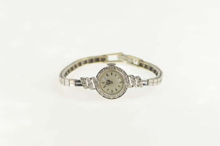 0.50 Ctw Diamond Omega 12.2mm Face Women's Watch