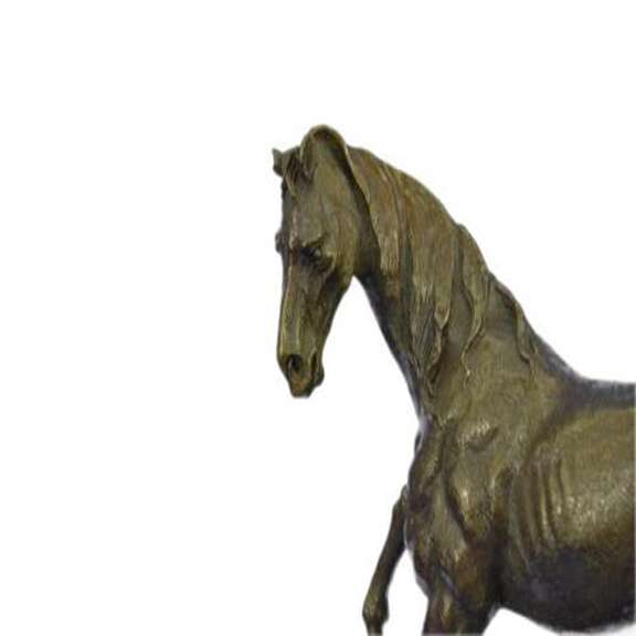 Arabian Horse Bronze Sculpture on Marble Base Figurine