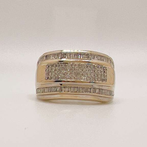 14kt White Gold & Diamond Band Ring