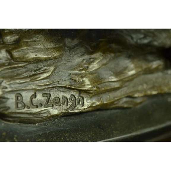 Wild Horse Galloping Mustang Ranch Bronze Figurine