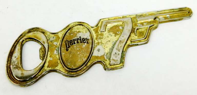 Rare 1960's 007 Figural Gun Perrier Bottle Opener