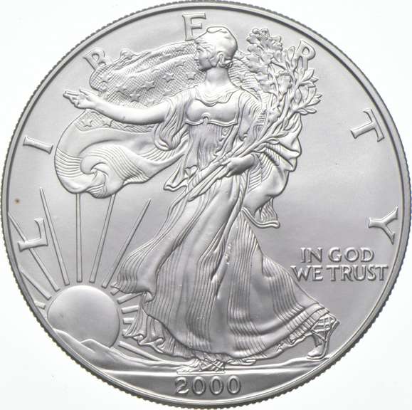 2000 American Silver Eagle - Struck Through ERORR REV