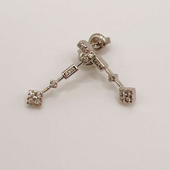14kt White Gold & Diamond Earrings