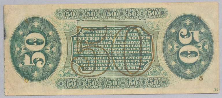50 Cent Fr 1362 Fractional Note PMG VF 30