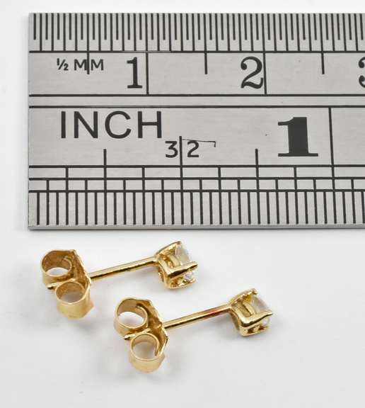 Sweet Small Pear Shaped Diamond Stud Earrings