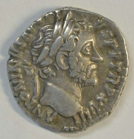 Needle-sharp Antoninus Pius Roman Silver Denarius, 138-161 AD