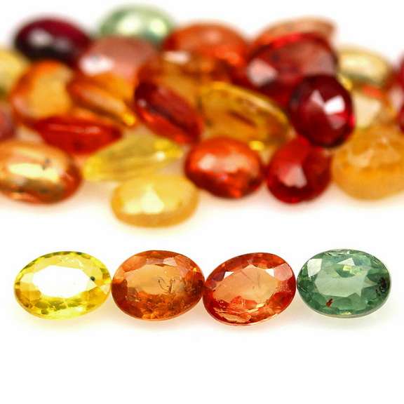 Glittering 7.49ct fancy color Sapphire set