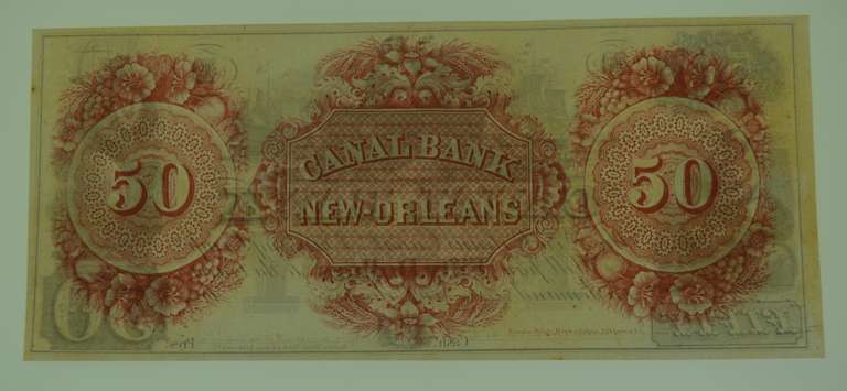 1850's $50 Canal Bank New Orleans
