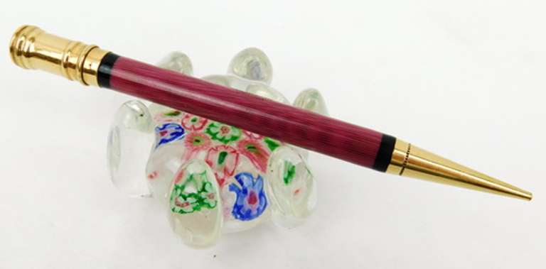 Vintage Italian Millefiori Pen Rest & Parker Pencil