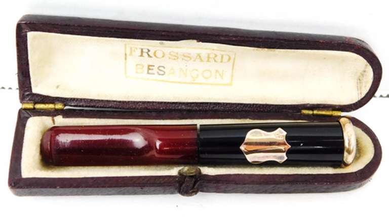 Early Cigar Holder with Leather Case