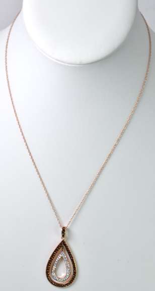 Rose Gold Plated Teardrop Pendant