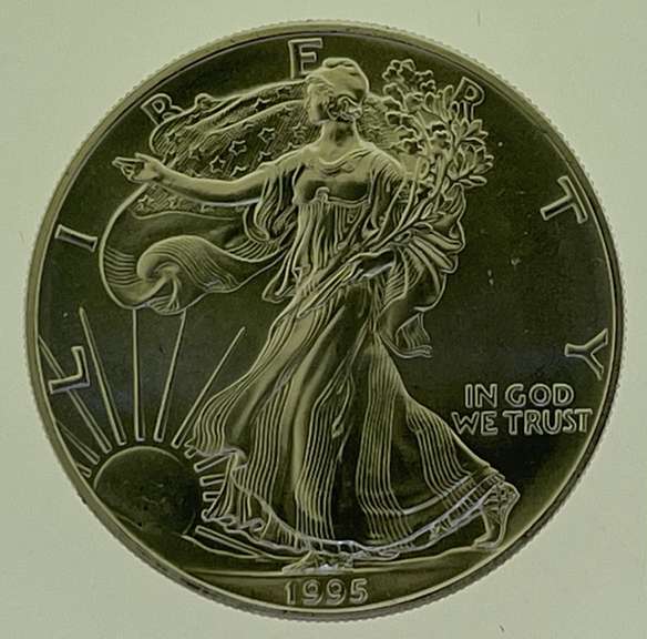1995 1 OZ Fine Walking Liberty Silver Dollar