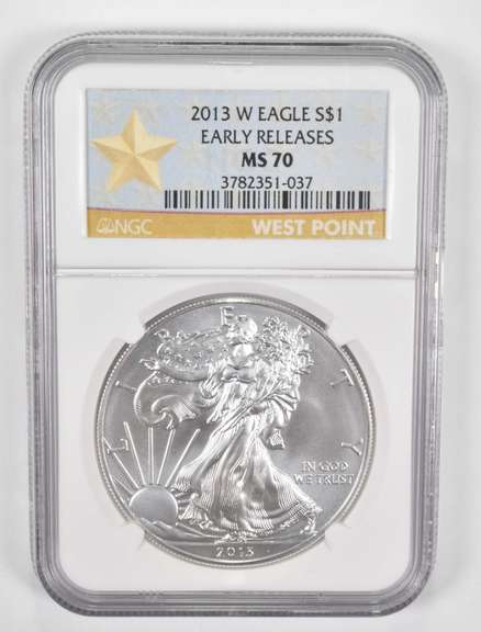 MS70 2013-W American Silver Eagle - Graded NGC