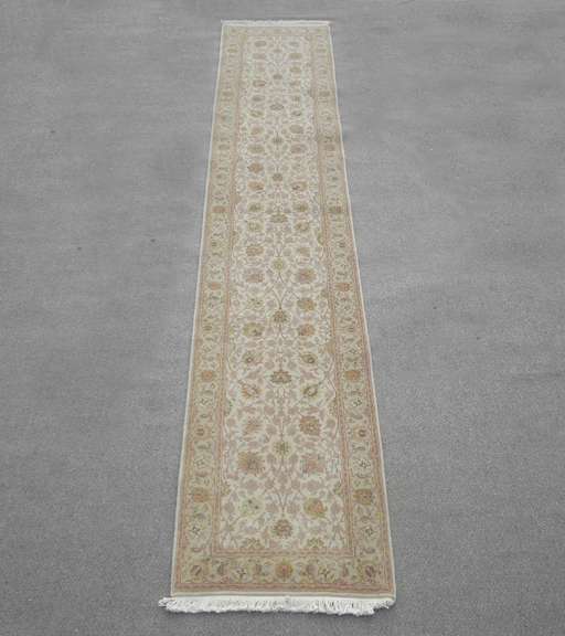 Handmade Wool/Silk Tabriz Design 2.3x12.0