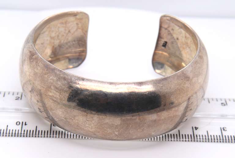Vintage Sterling Silver Cuff Bangle Bracelet