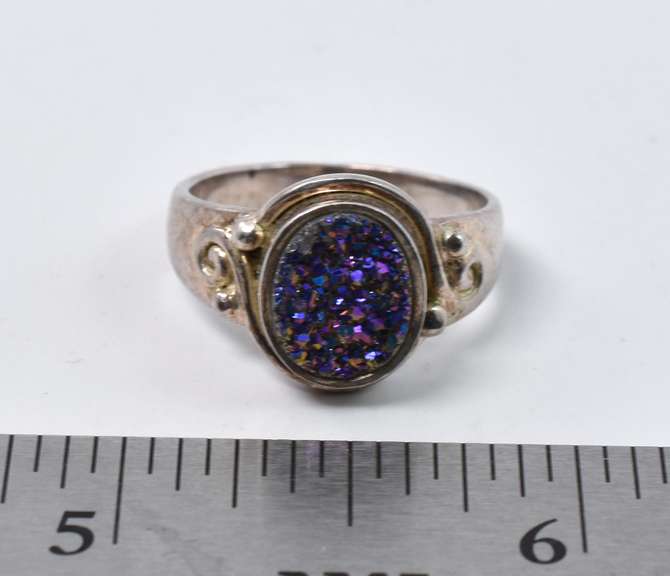 Sterling Silver Druzy Ring