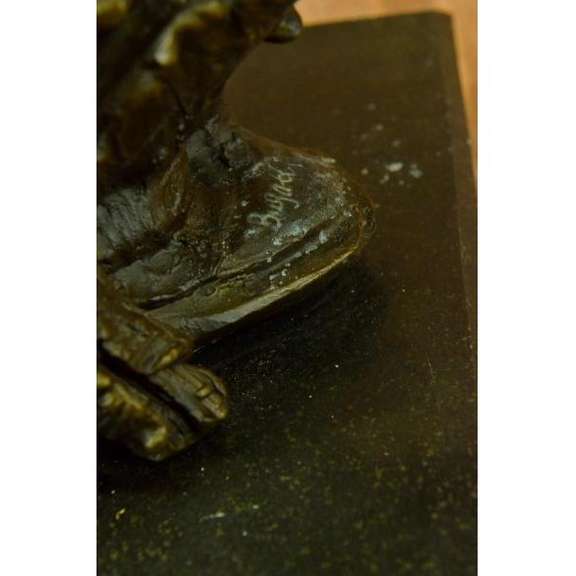 African Tiger Bronze Sculpture