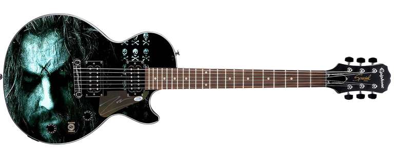 Rob Zombie Hellbilly Deluxe Autographed Gibson Epiphone Les Paul  Photo Graphics Guitar ACOA