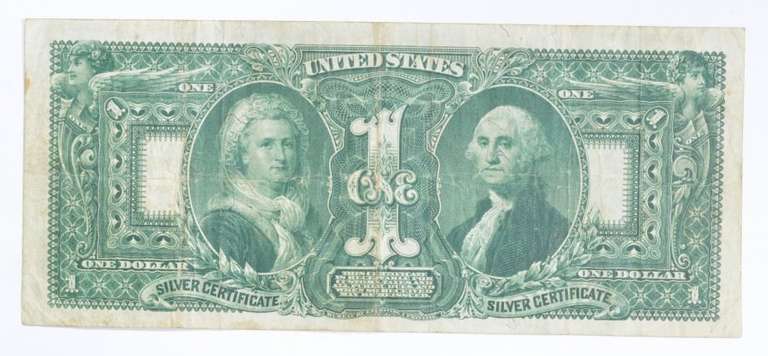 1896 United States $1 Silver Dollar - Large Note