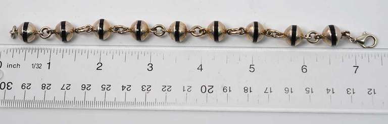 Ball Station Sterling Silver Bracelet