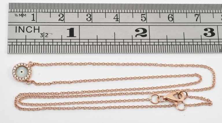 Cute Eye Pendant with Diamonds